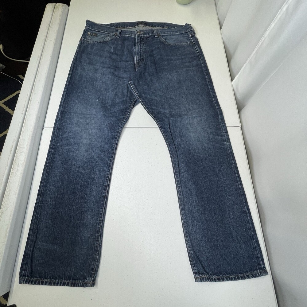 Polo Ralph Lauren Hampton Straight Jeans Mens 38x34 Medium Wash Denim Pants
